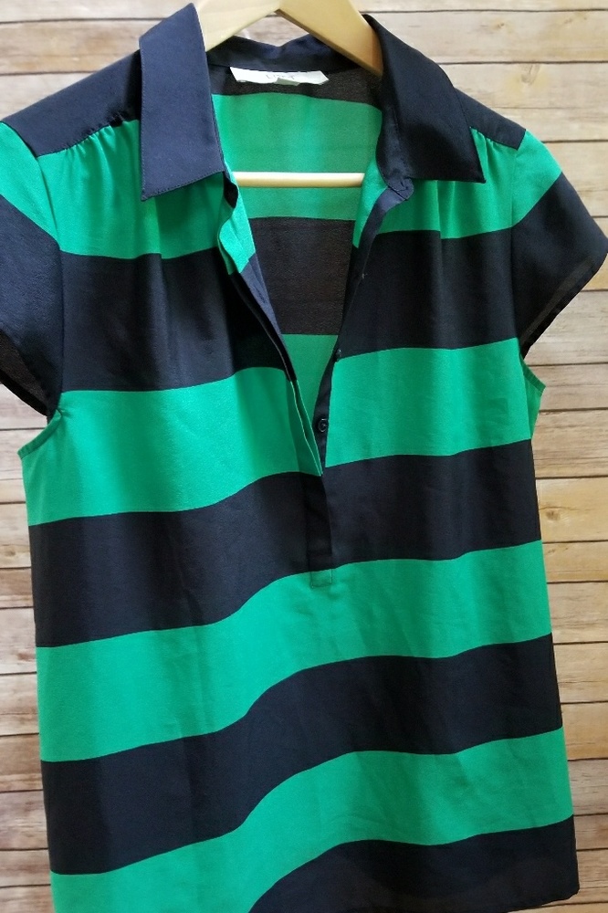 Loft Striped Polo Blouse